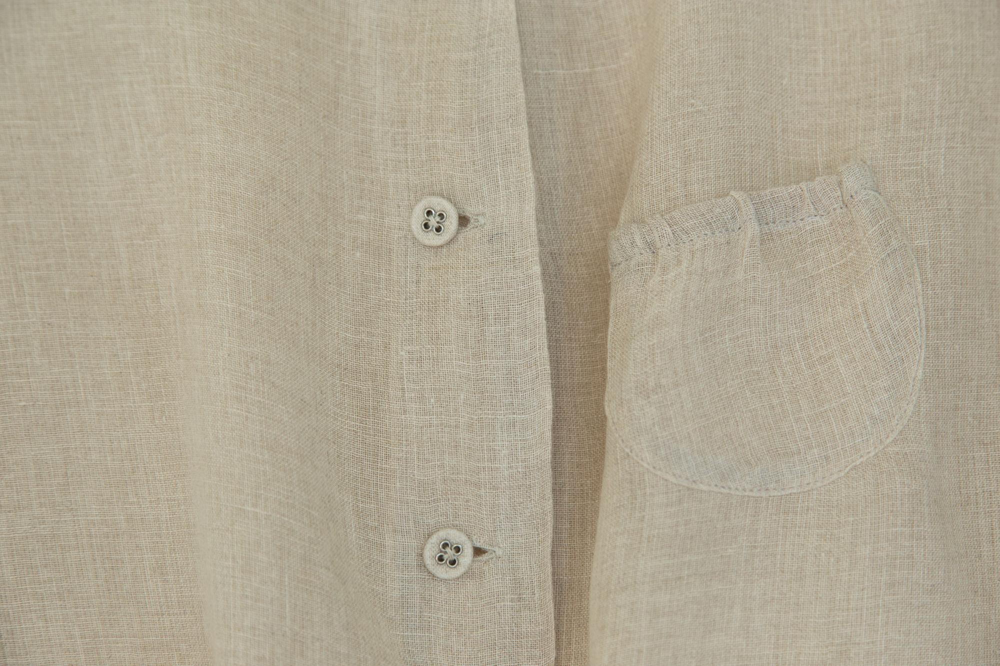 Finished embroidered pocket on jacket