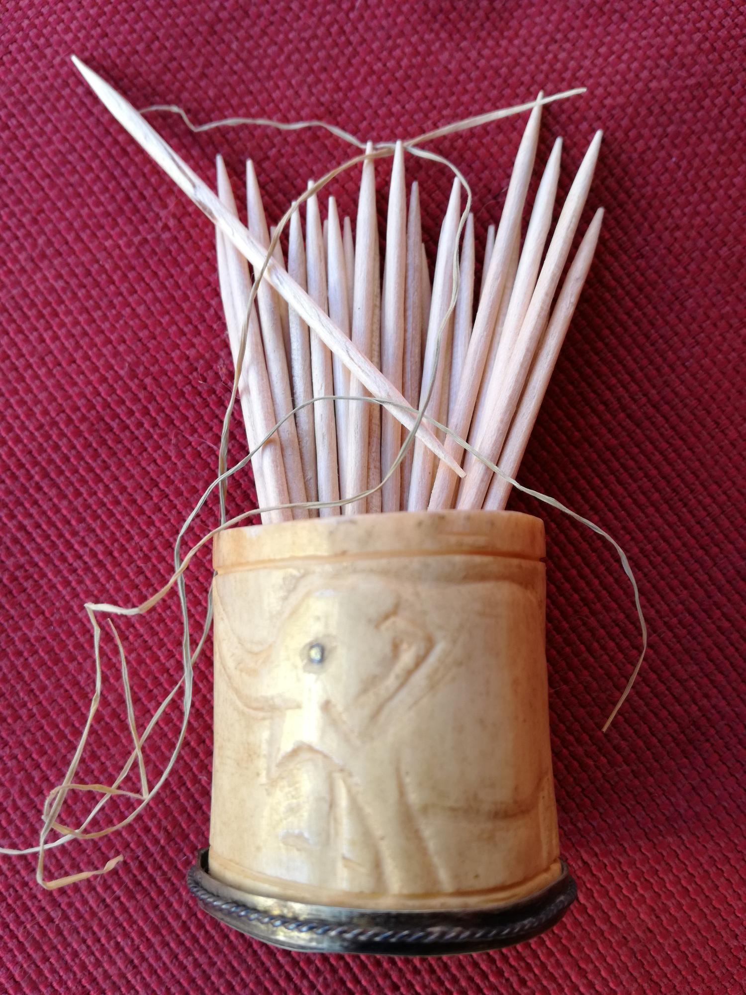 Still life of threads and needles for pricing